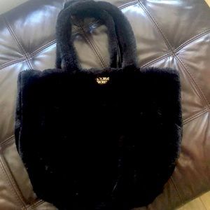 Victoria Secret Black plush bag